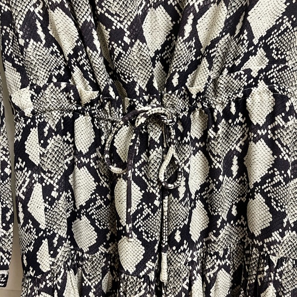 Rebecca Minkoff Python Print Ruffled Mini Dress, size XS - Picture 2 of 9